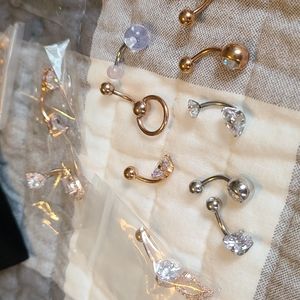 Assorted bellybutton rings NWOT